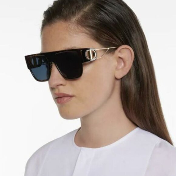 NEW DIOR WOMEN SUNGLASSES, DIOR 30MONTAIGNE S3U HAVANA, BLUE EYEWEAR - Picture 2 of 4